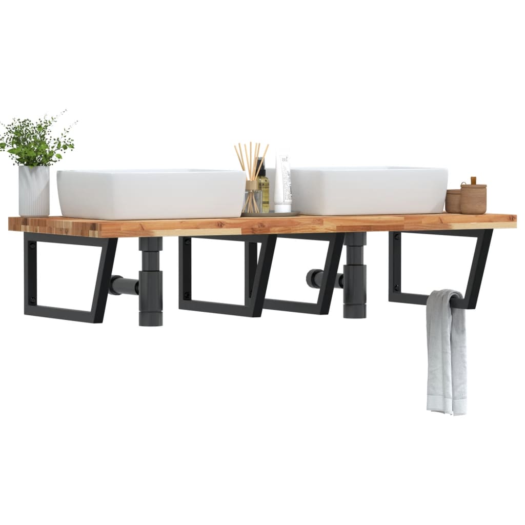 seinale kinnitatav valamuriiul, teras ja akaatsiapuit