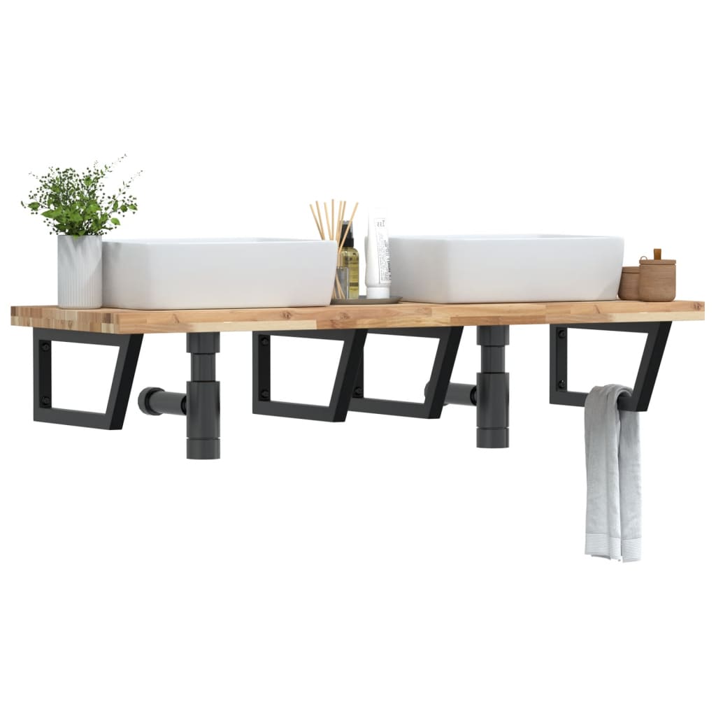 seinale kinnitatav valamuriiul, teras ja akaatsiapuit