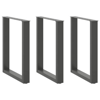 söögilaua jalad, U-kujulised, 3 tk, antratsiithall, 70 x (72–73) cm, teras