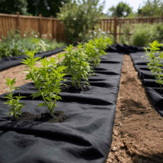 geotekstiil, must, 1 x 50 m, polüesterkiud